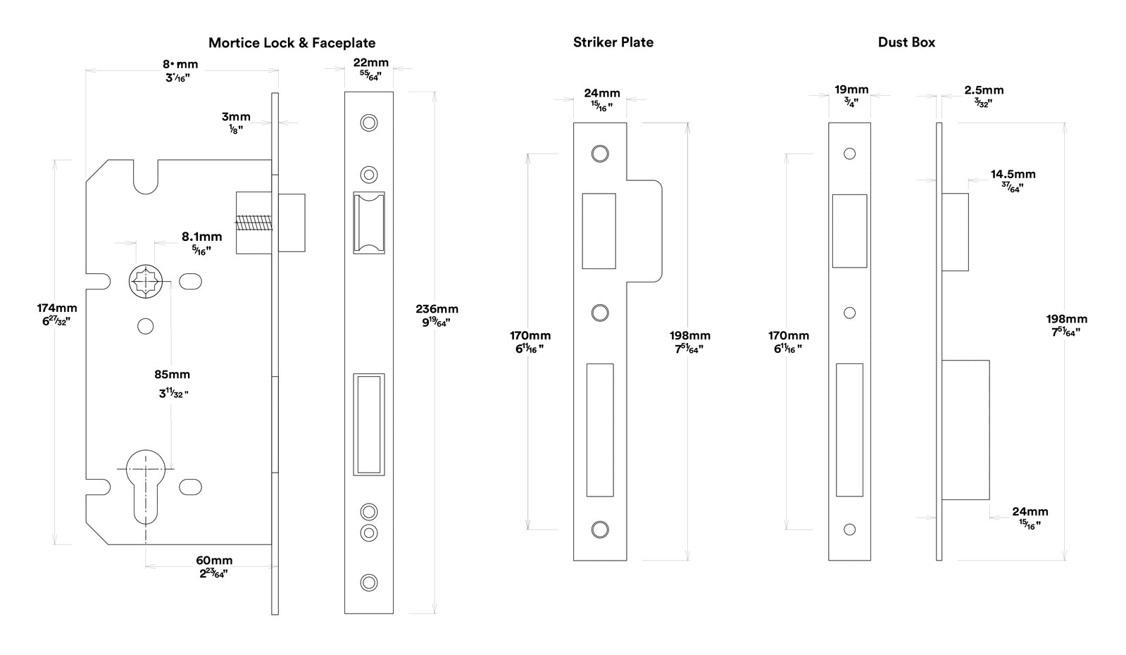 Iver Copenhagen Door Lever on Chamfered Backplate Entrance Kit Key/Thumb