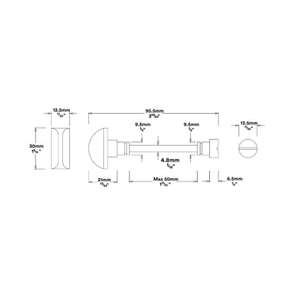 Iver Stirling Door Lever on Oval Backplate Privacy Kit with Turn - Available in Various Finishes