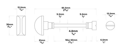 Iver Cambridge Door Knob on Chamfered Backplate Privacy Kit - Available in Various Finishes