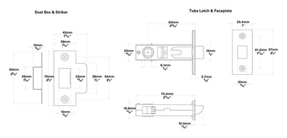 Iver Sarlat Door Lever Handle on Stepped Backplate Privacy Kit - Available in Various Finishes