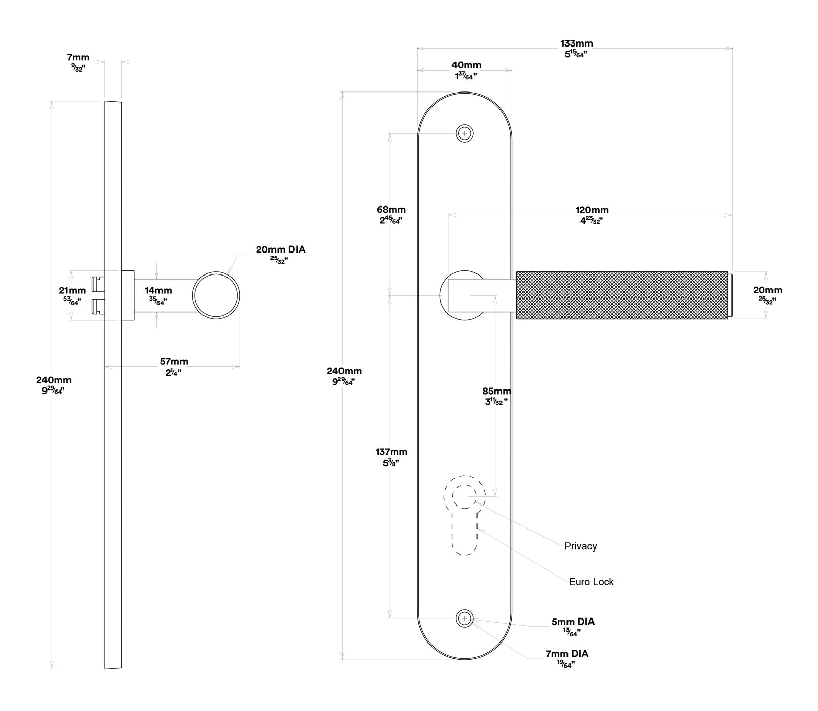 Iver Brunswick Door Lever on Oval Backplate Entrance Kit Key/Key - Available in Various Finishes