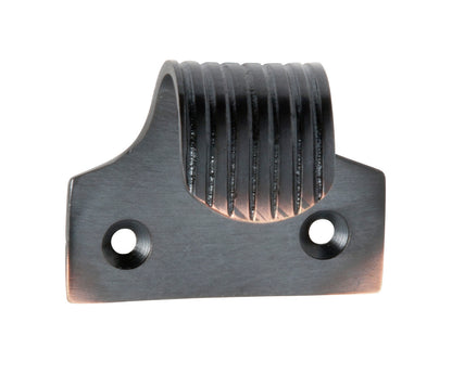 Tradco Sash Lift Reeded Antique Copper 1645