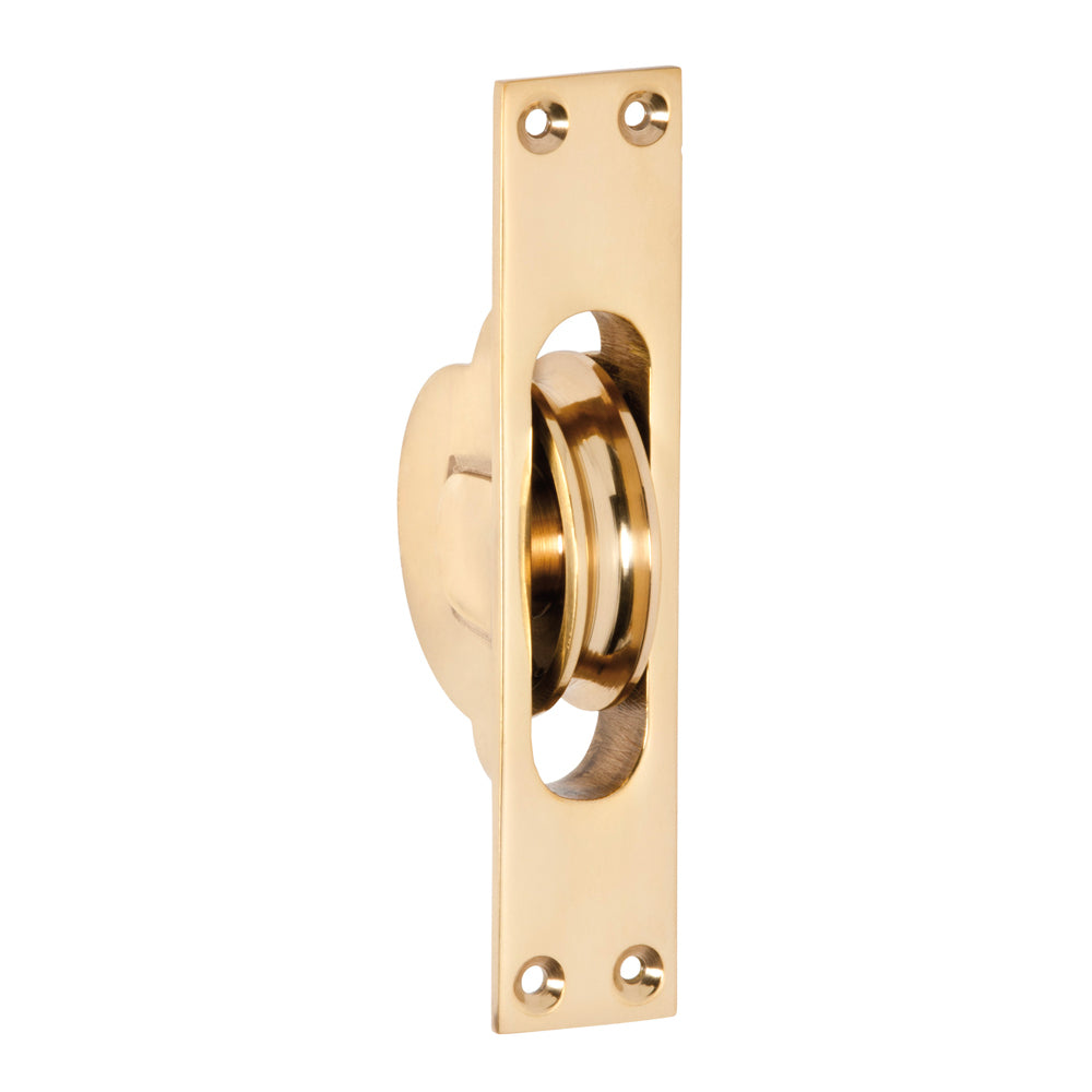 Tradco Sash Window Pulley 125x25mm Polished Brass 1680