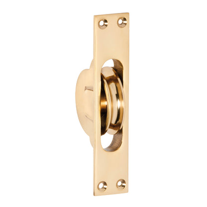 Tradco Sash Window Pulley 125x25mm Polished Brass 1680