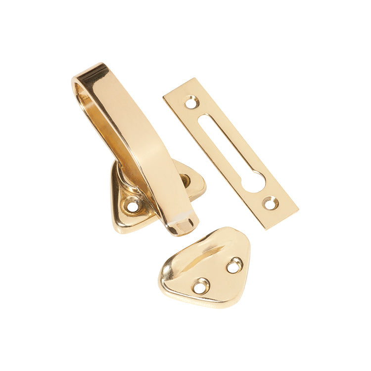 Tradco Hopper Window Catch Polished Brass 1685
