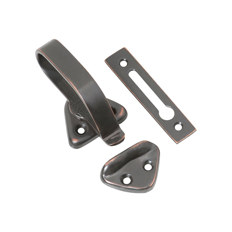 Tradco 1686 Hopper Window Catch Antique Copper | Keeler Hardware