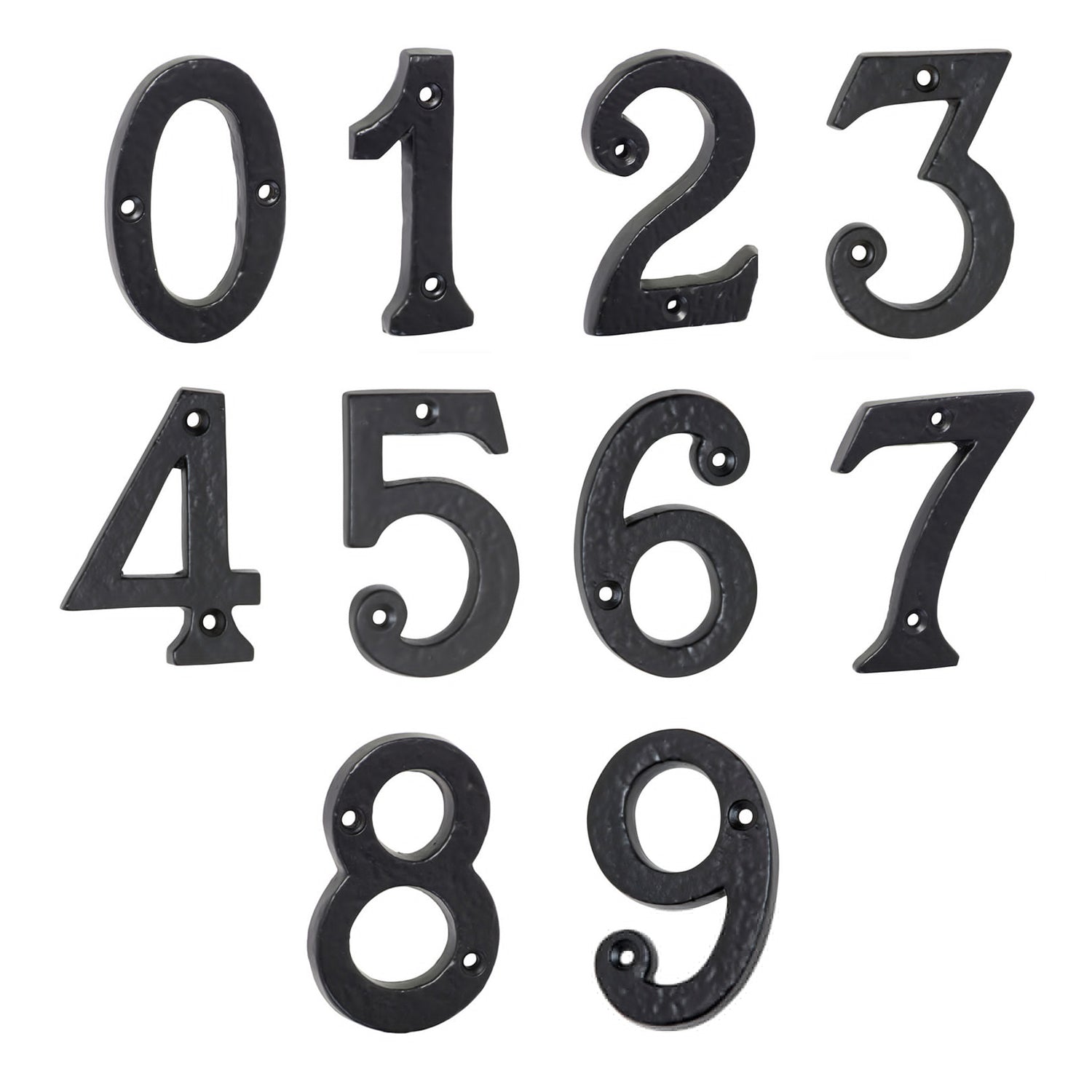 Tradco Door House Number Matt Black 75mm | Keeler Hardware