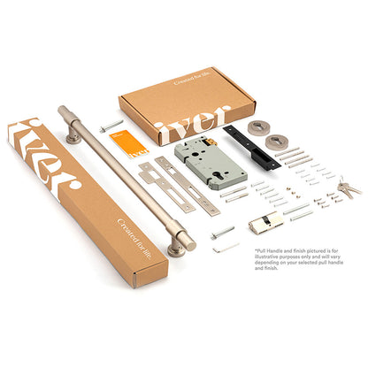 Iver Sarlat Door Pull Handle Entrance Kit Key/Key 600mm - Available in Various Finishes