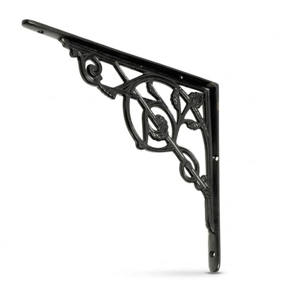 Tradco Victorian Shelf Bracket 205x250mm Matt Black 20376