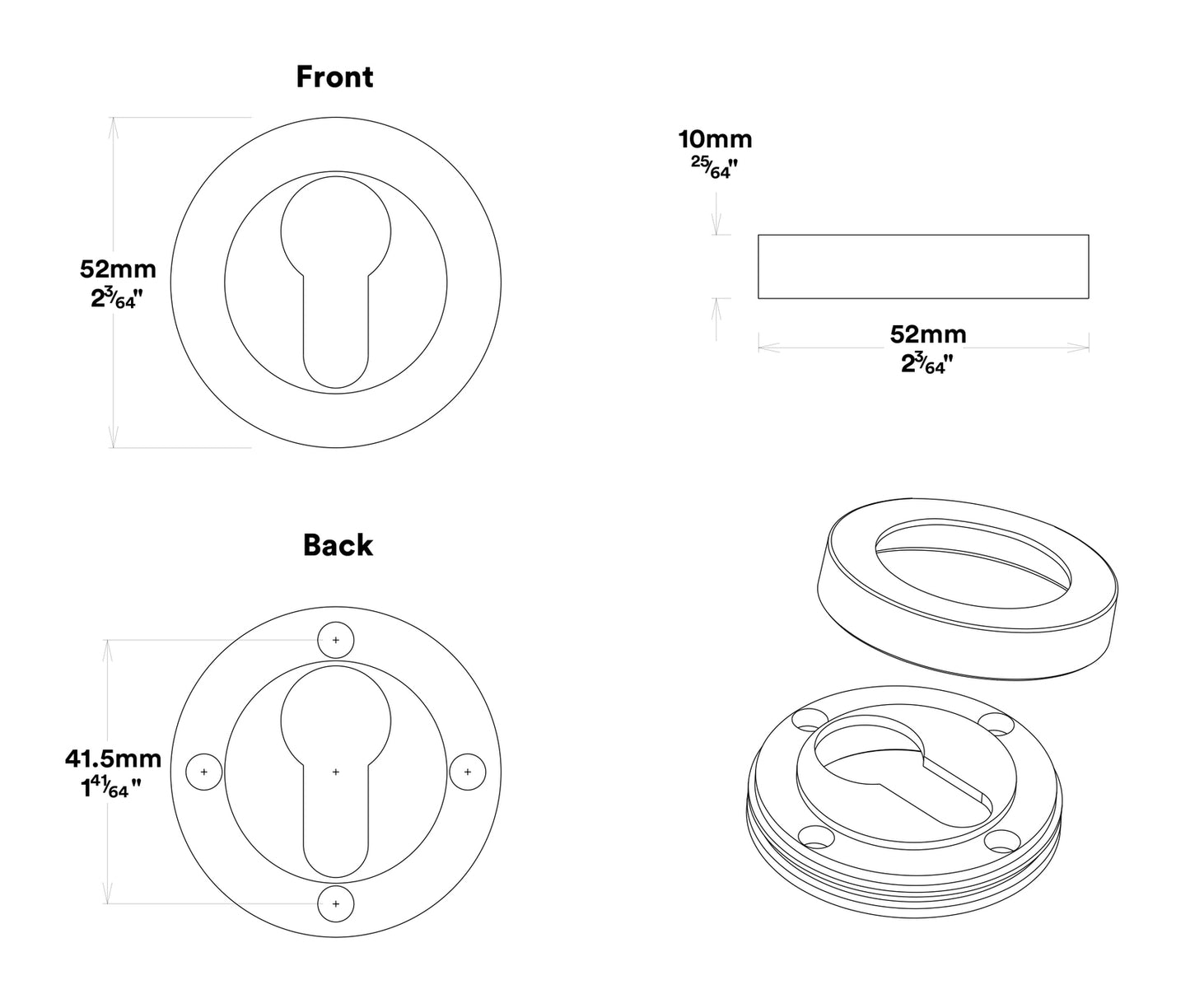Iver Helsinki Door Lever on Round Rose Entrance Kit Key/Key - Available in Various Finishes