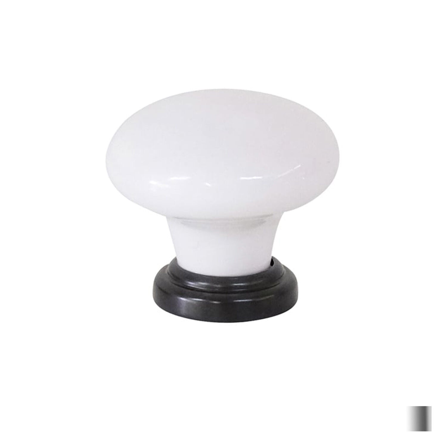 Tradco Cupboard Knob White Porcelain 32x30mm - Available in Various Finishes