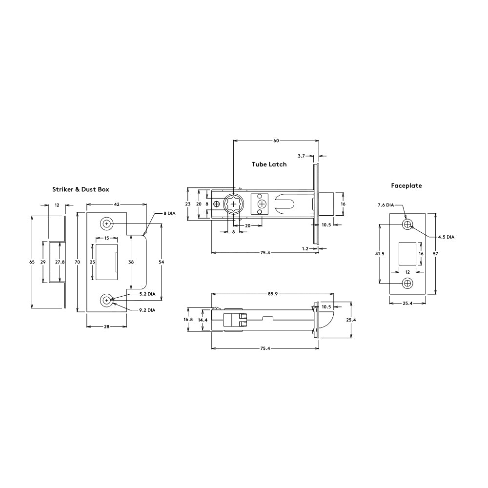 Iver Osaka Door Lever on Square Rose Inbuilt Privacy Kit - Available in Various Finishes