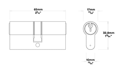 Iver Helsinki Door Lever on Square Rose Entrance Kit Key/Key - Available in Various Finishes