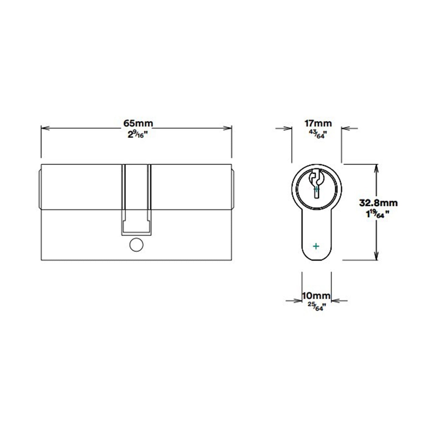 Iver Baltimore Door Pull Handle Entrance Kit Key/Key 600mm - Available in Various Finishes