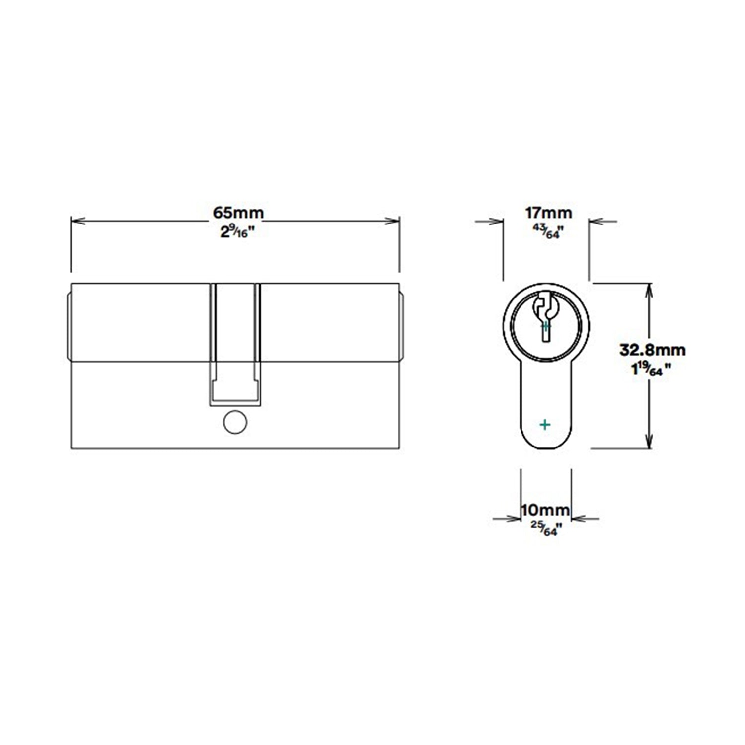 Iver Baltimore Door Pull Handle Entrance Kit Key/Key 600mm - Available in Various Finishes