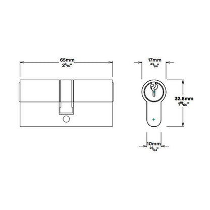 Iver Baltimore Door Pull Handle Entrance Kit Key/Key 600mm - Available in Various Finishes