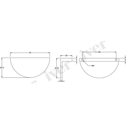 Iver Osaka Half Moon Drawer Cabinet Pull Handle - Available in Various Finishes