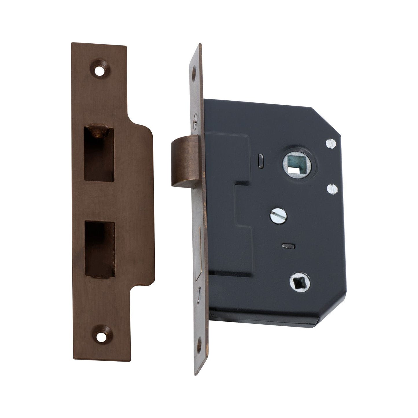 Tradco 2202AB Privacy Mortice Lock Antique Brass 44mm