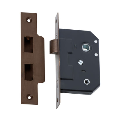 Tradco 2202AB Privacy Mortice Lock Antique Brass 44mm