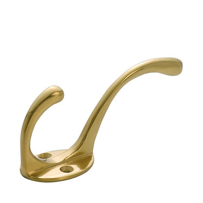 Tradco Victorian Hat & Coat Hook Polished Brass 3921