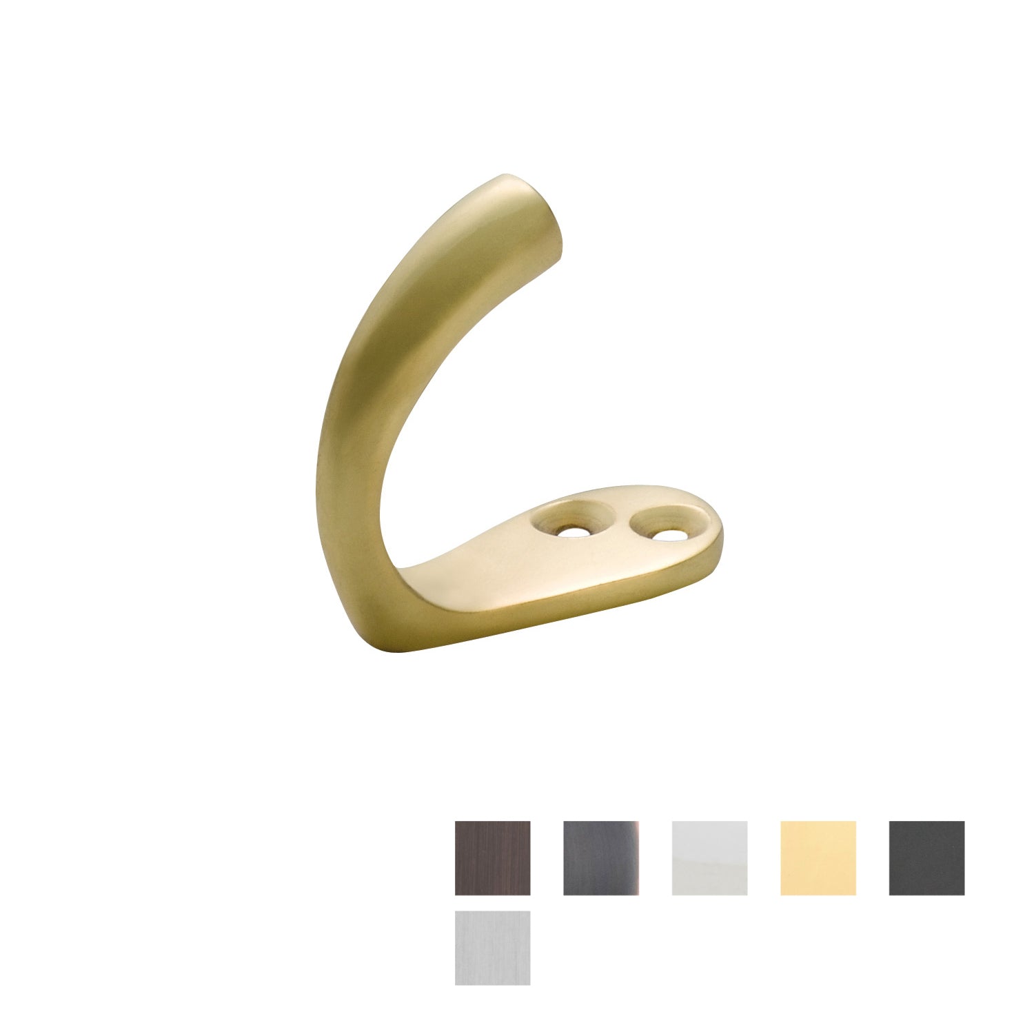 Tradco Single Robe Hook 45x42mm Polished Brass 3924 | Keeler Hardware