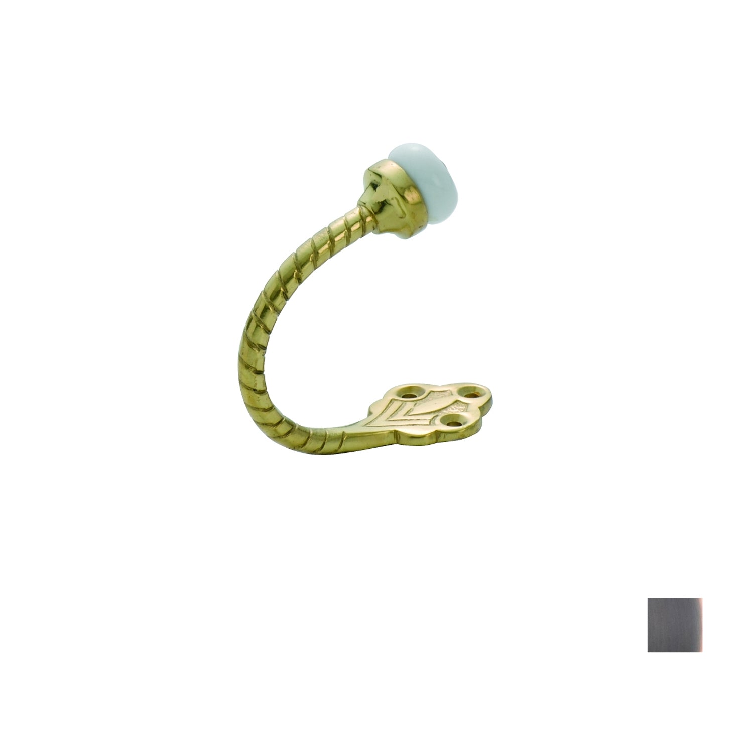 Tradco Porcelain Tip Rope Robe Hook - Available in Various Finishes ...