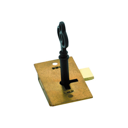 Traidcor Locks Tradco Cupboard Lock 51x26mm Polished Brass 4001 | Keeler Hardware