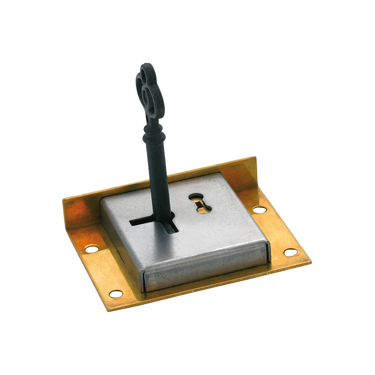 Tradco 4006 Drawer / Till Lock Brass 63x48mm