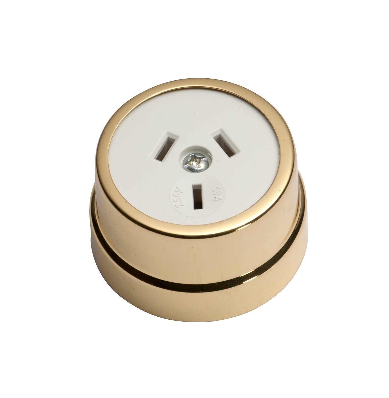 Tradco Traditional Socket Polished Brass White 5480