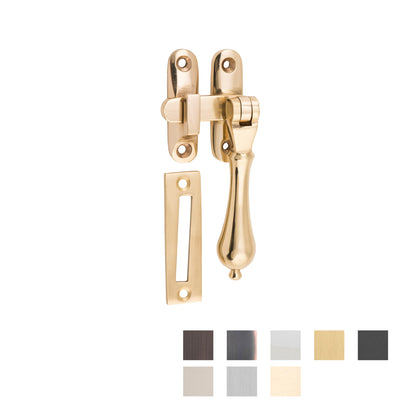 Tradco Long Throw Teardrop Casement Fastener - Available in Various Finishes