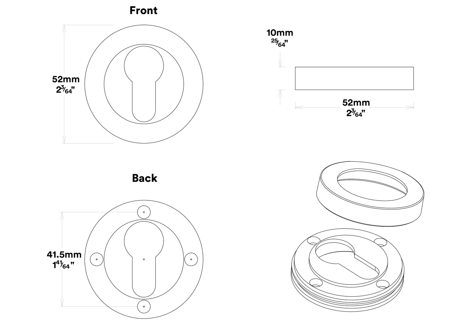 Iver Sarlat Door Lever Handle on Round Rose Entrance Kit Key/Key - Available in Various Finishes