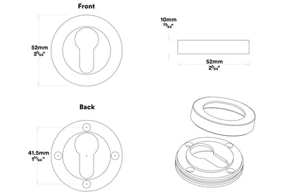 Iver Sarlat Door Lever Handle on Round Rose Entrance Kit Key/Key - Available in Various Finishes