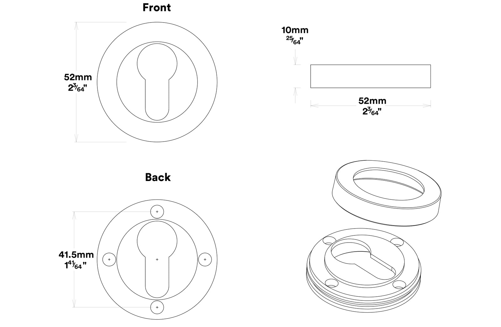 Iver Sarlat Door Lever Handle on Round Rose Entrance Kit Key/Thumb - Available in Various Finishes