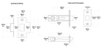 Iver Sarlat Door Lever Handle on Round Rose Privacy Kit - Available in Various Finishes