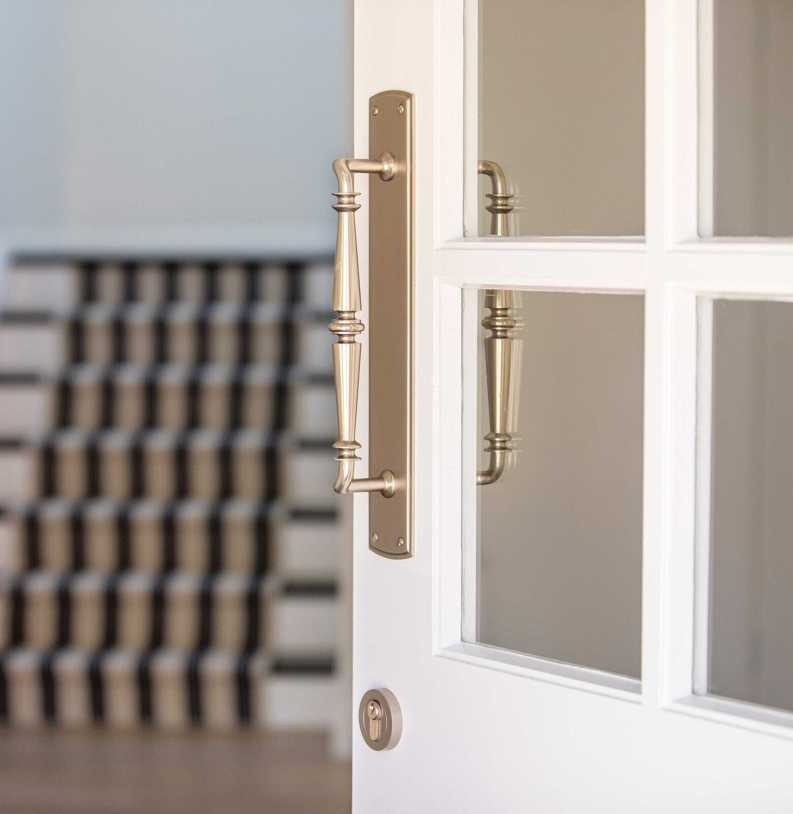Iver Sarlat Door Pull Handle on Backplate - Available in Various Finishes