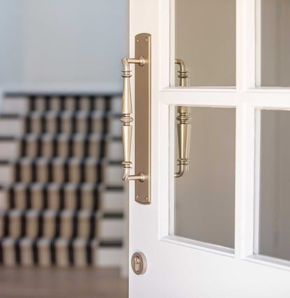 Iver Sarlat Door Pull Handle on Backplate - Available in Various Finishes