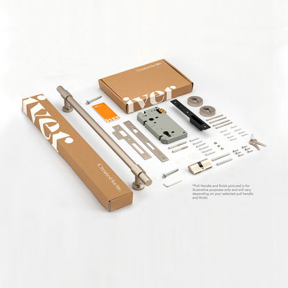 Iver Sarlat Door Pull Handle Entrance Kit Key/Thumb 450mm - Available in Various Finishes