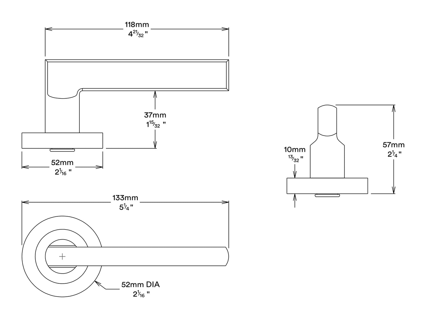 Iver Baltimore Door Lever on Round Rose Pair Entrance Kit Key/Key - Available in Various Finishes