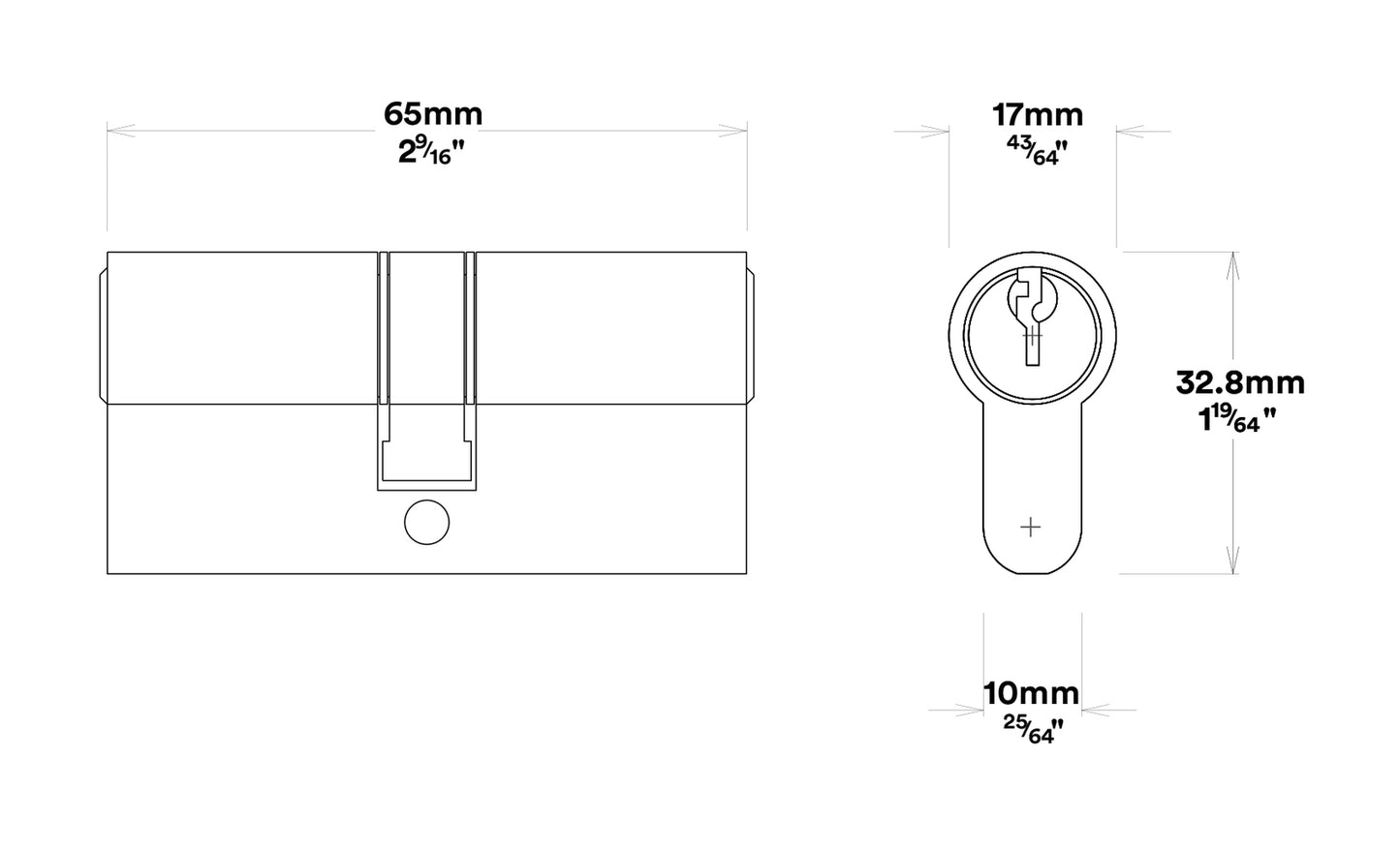 Iver Brunswick Door Pull Handle Entrance Kit Key/Key 450mm - Available in Various Finishes