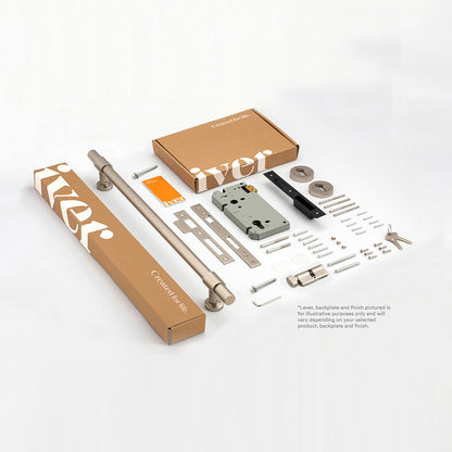 Iver Brunswick Door Pull Handle Entrance Kit Key/Thumb 450mm - Available in Various Finishes