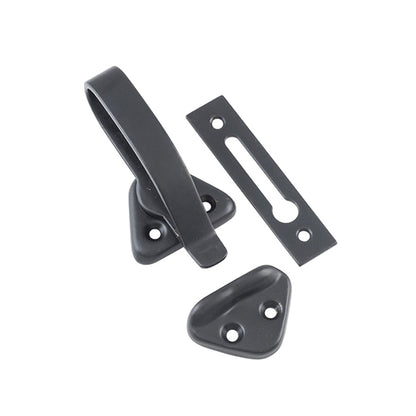 Tradco Hopper Window Fastener Matt Black 74x39mm 9643