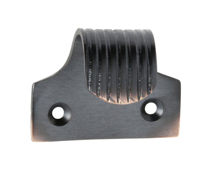 Tradco Sash Lift Reeded Antique Copper TD1645