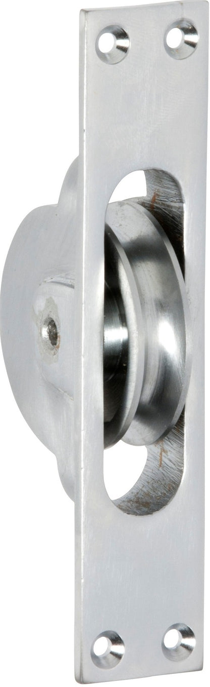 Tradco Sash Pulley Satin Chrome 25x125mm TD1683