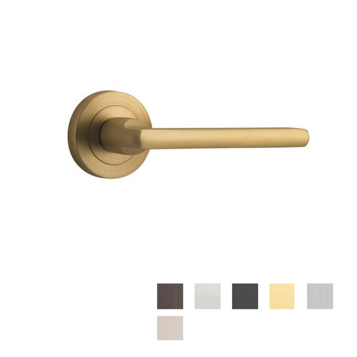Iver Baltimore Door Lever Handle on Round Rose