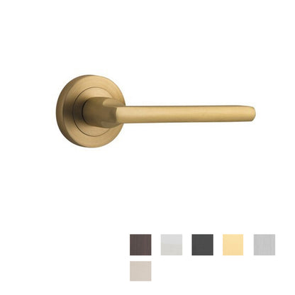 Iver Baltimore Door Lever Handle on Round Rose