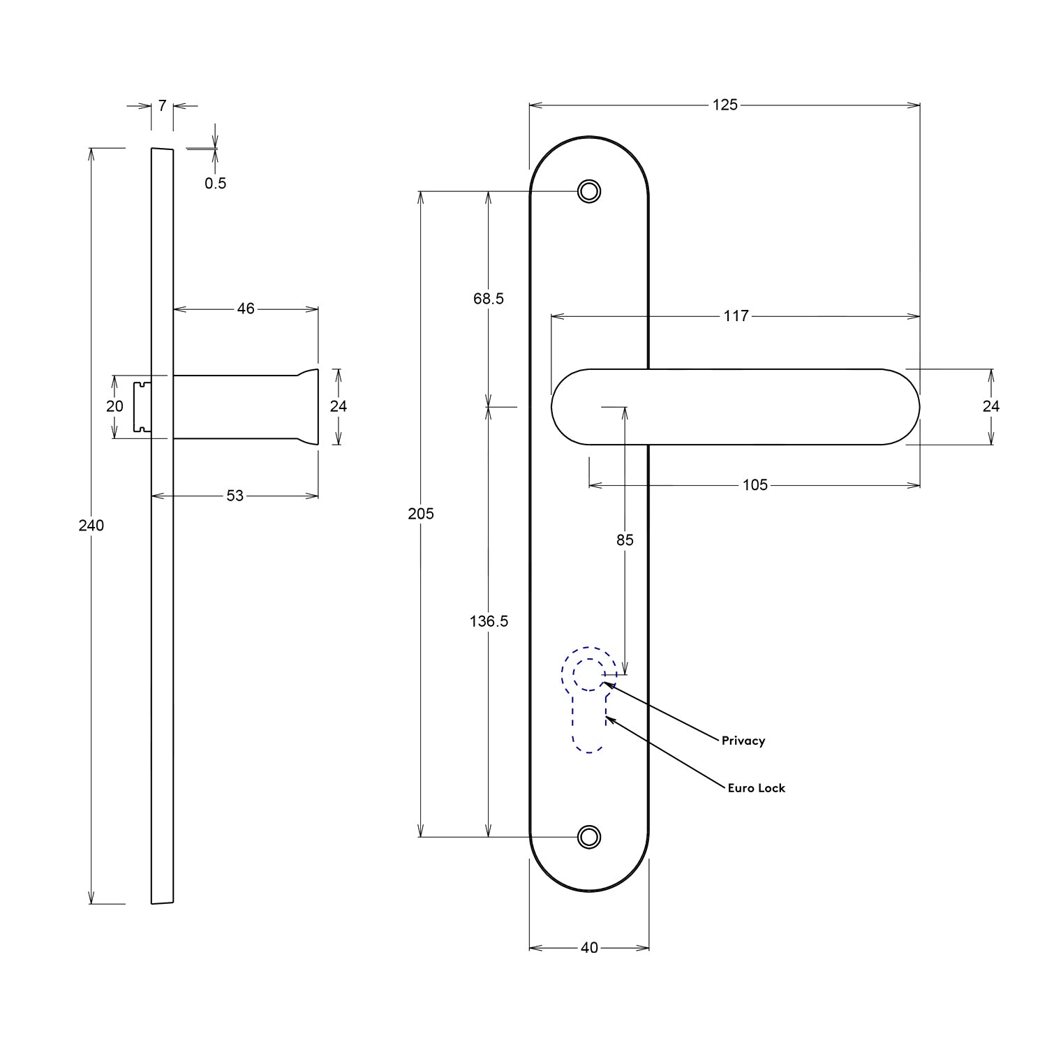 Iver Bronte Door Lever Handle on Oval Backplate Brushed Brass