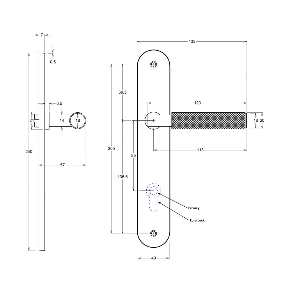 Iver Brunswick Door Lever Handle on Oval Backplate Matt Black