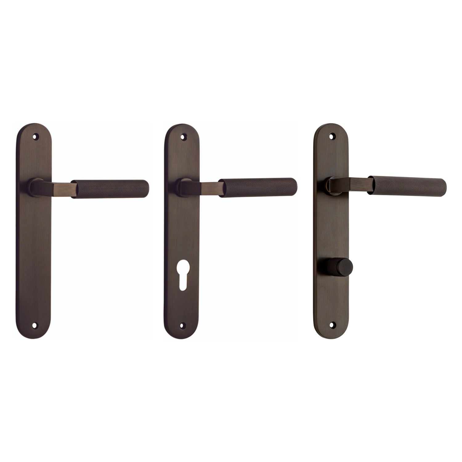 Iver Brunswick Lever Handle on Oval Backplate Signature Brass | Keeler ...