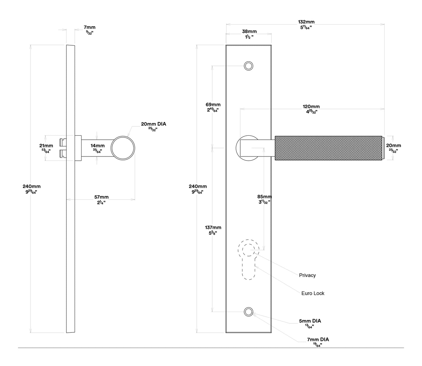 Iver Brunswick Door Lever on Rectangular Backplate Brushed Gold PVD