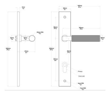Iver Brunswick Door Lever on Rectangular Backplate Brushed Gold PVD